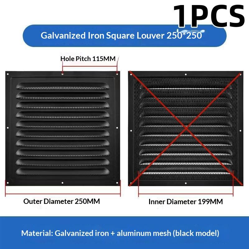 1/2 Stück 150/200/250 mm Metall-Lüftungsgitter Heizungs-Kühlungs-Lüftungsschlitzplatte Auslass-Lüftungsabdeckung