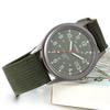 Waterproof Watch with Luminous Analog Simple and Stylish Sports Quartz Green Nylon Fashion Accessory Perfect Gift for Day Men's Antique-Style