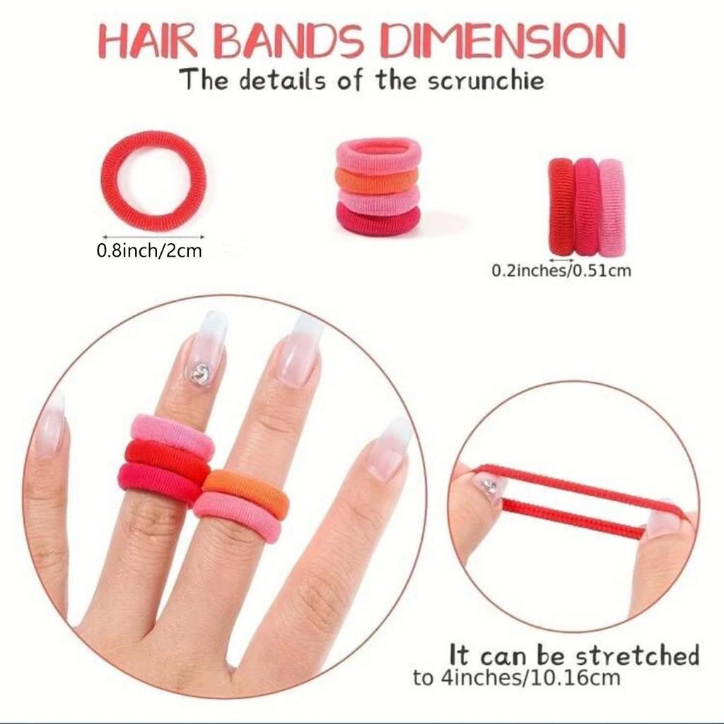 Seamless High Elasticity Hair Ties for Children - 500 Pcs Pack