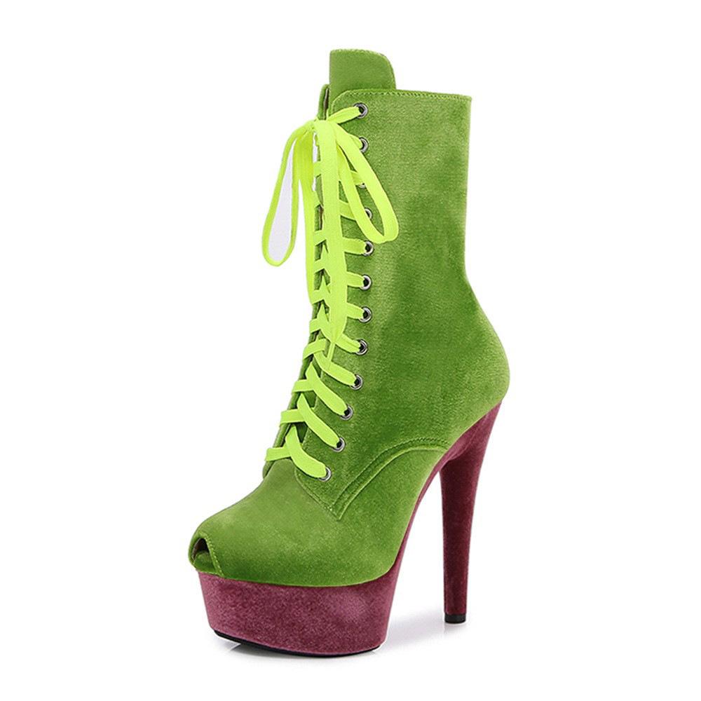 

Китайский бархат 15 см клубные супер высокие каблуки модные туфли для подиума модель большой размер сексуальные для танца на пилоне ботильоны с открытым носком 44