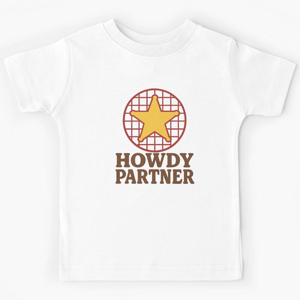 Howdy Partner Sheriff Badge | Disneybounding Series Graphic Tee Kids T-Shirt 100