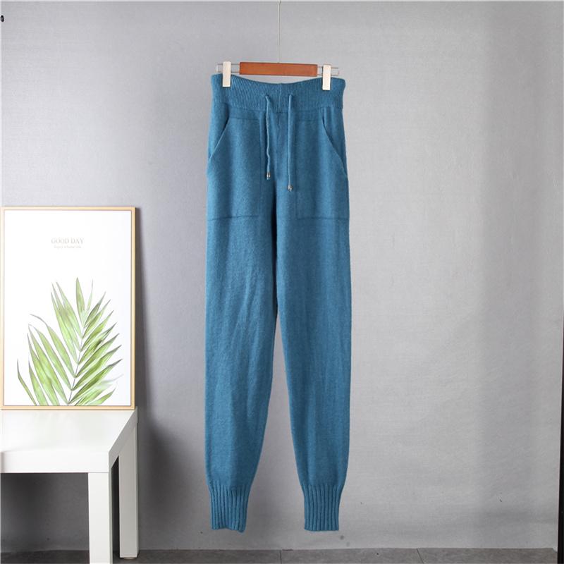 Hirsionsan Ležérní měkká pletená souprava Dámské 2021 Podzim Zima Svetr & Mrkvové kalhoty 2 kusy Dámský outfit Tepláky Haremové kalhoty