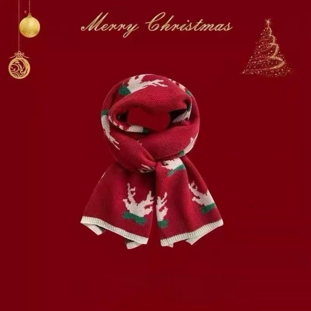 Windproof Neck Warmer Knitted Neckerchief New Knitted Scarf Christmas