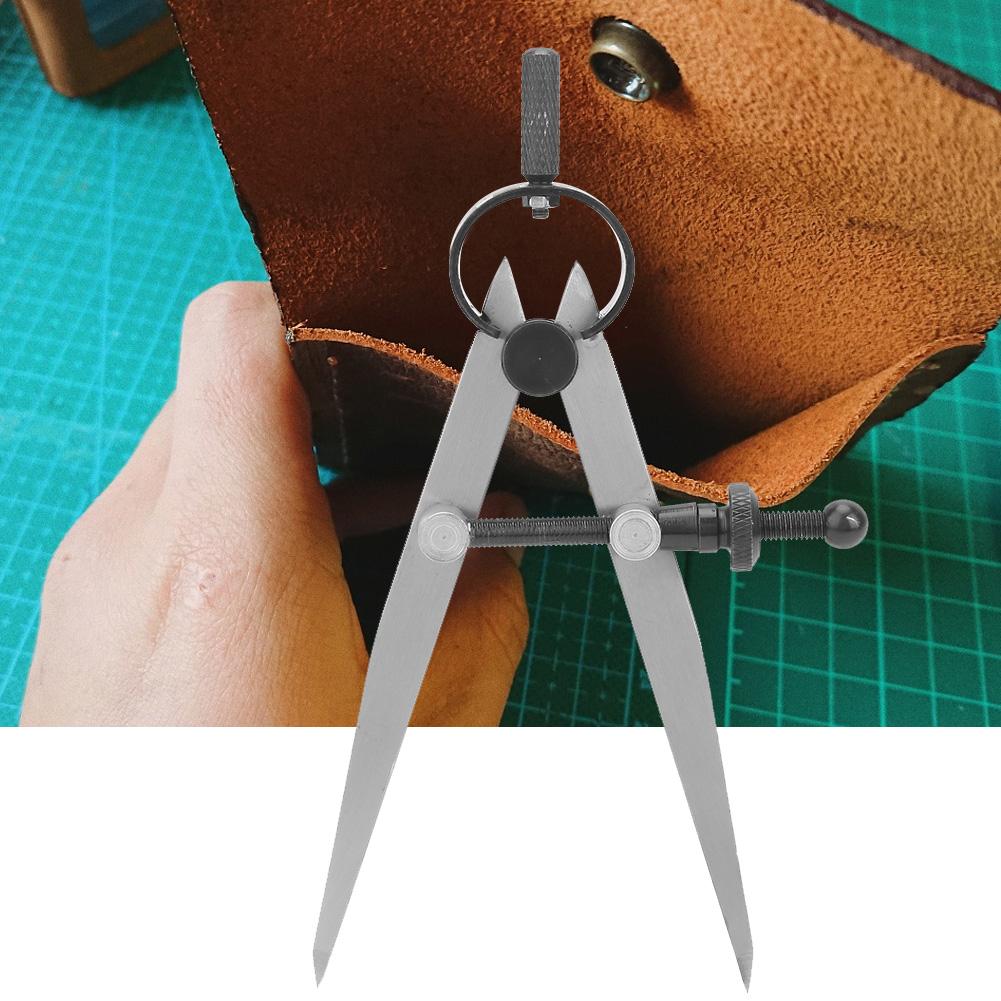 DIY Handwork Craft 105mm Adjustable Wing Leather Compass Tool