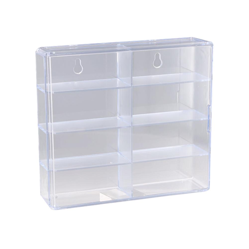 8 Raster 1:64 Automodell-Displaybox, Spielzeugauto-Modell-Displayständer, Aufbewahrungsbox, Domeka-Modell, staubdichte Box, transparente ABS-Displaybox