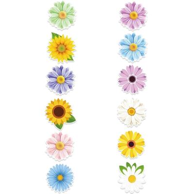 Lovely Scrapbooking Sticker Colorful Flower Sticker Decal Laptop Sticker Decorative Sticker for Notebook Decoration