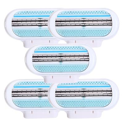 1-20 unids/pack accesorios femeninos máquina de afeitar de tres capas removedor de pelo cosmético cuidado del afeitado cuchillas de afeitar