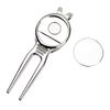 Aluminum Golf Greens Fork Divot Repair Tool Dual Prong Design for Golf Turf Maintenance Portable Golf Accessories
