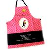Les Trésors De Lily [M1330] - Designer Apron 'Macarons De Paris' Black Pink - 76x68 Cm