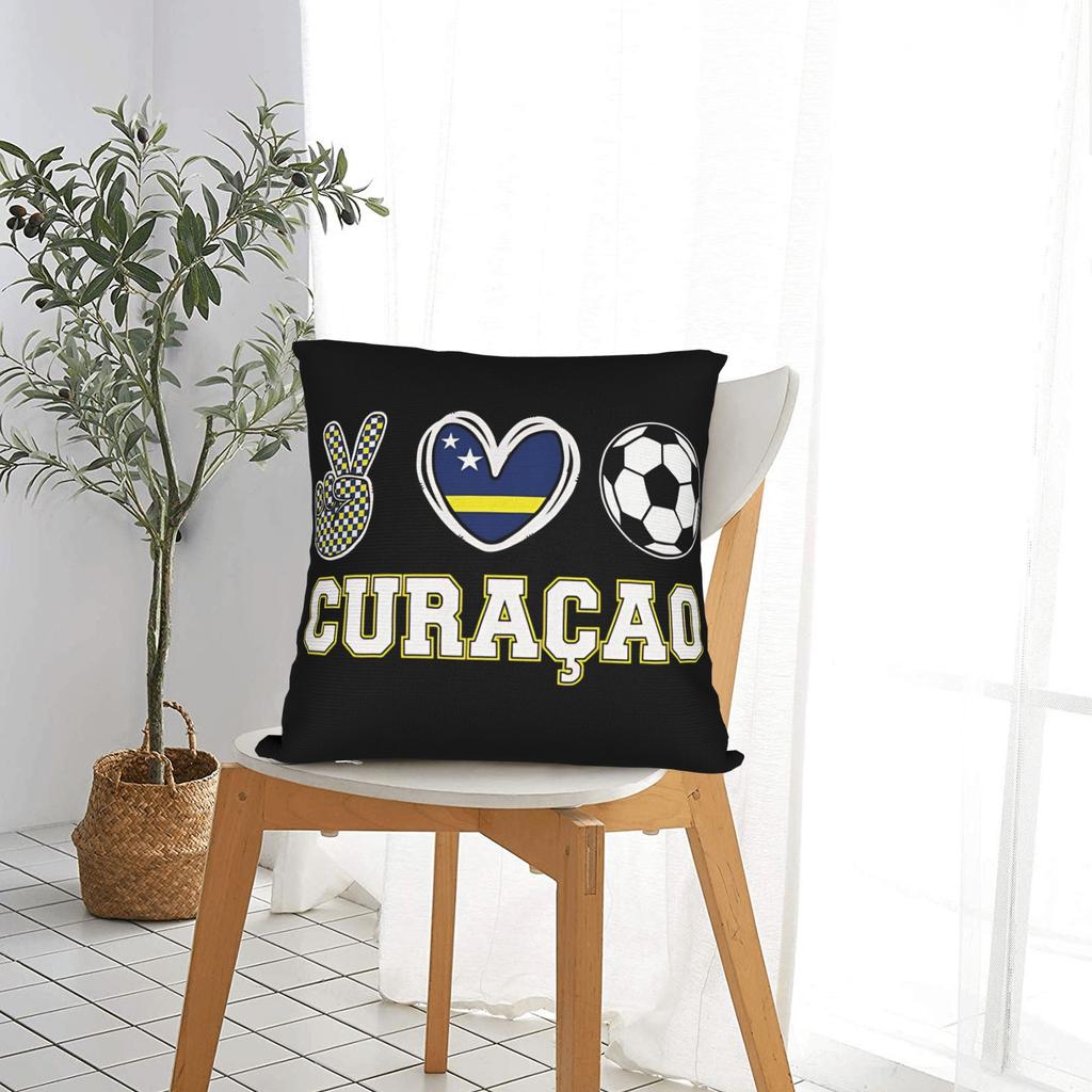 Curacao Soccer Sport Square Pillow Cases Cushion Cover Awesome Zipper Decor Pillowcase for Bed 40*40cm
