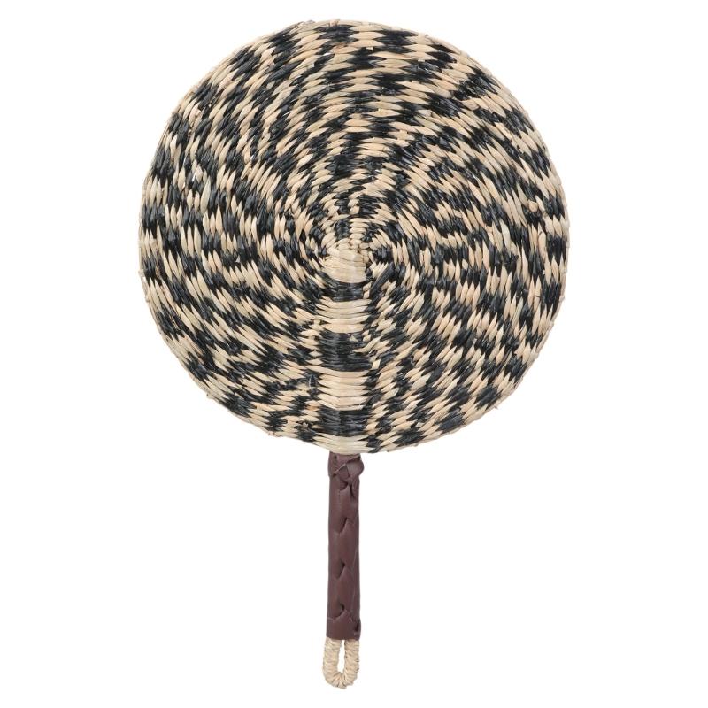 Woven Straw Fan Summer Cooling Grass Handwoven Fan Handmade Fan Nordic Hanging Decorations for Bedroom Wedding