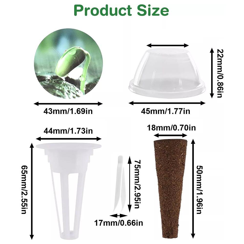 201pcs Soilless Seed Grow Nursery Pot Root Starter Hydroponic Soils Seedling Tray Pods Kit Agricultural Growing System Supplies