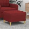 349269 vidaXL Footrest Bordeaux Red 60x50x41 Cm Fabric
