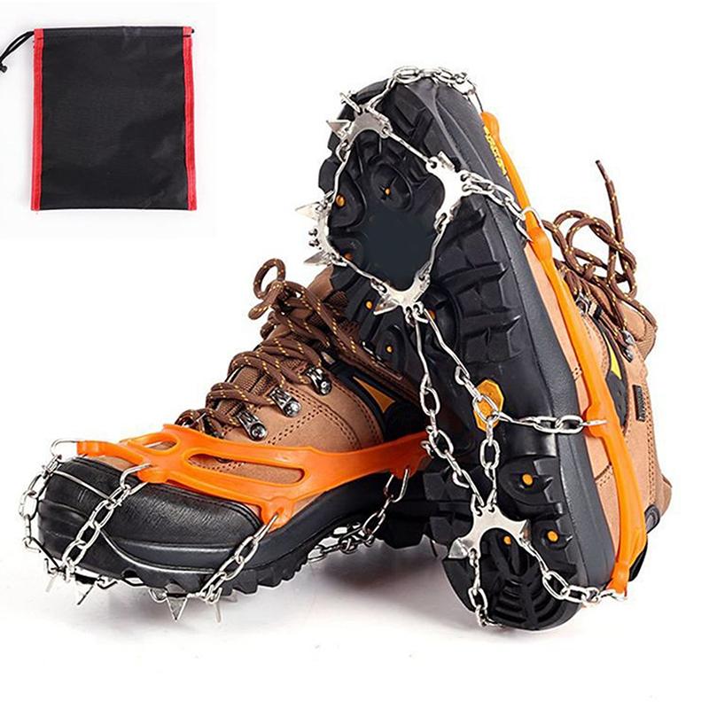 Ski Mountaineering Outdoor Ten-Tooth Ice And Snow Anti-Slip Shoe Covers Outdoor Mountaineering Crampons 10-Tooth Ice Grab