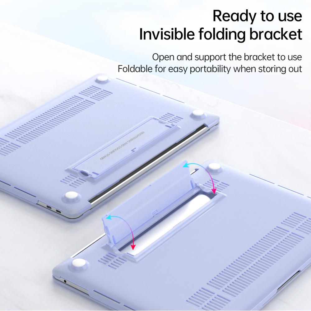 For MacBook Pro 16 inch (2024) (2023) (2021) (A2485/A2780/A2991) Case Kickstand Heat Dissipation Laptop Cover