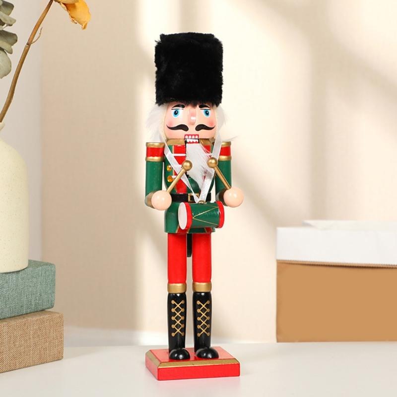 Colorful Soldier Christmas Soldier Dolls Decorations Soldier Wood Soldier Christmas Walnut Soldier Winter Table Toppers