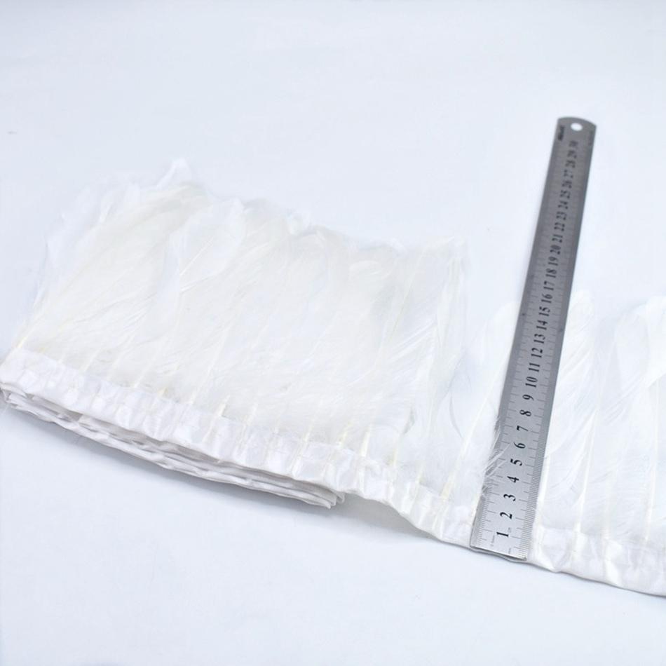 10Meters/lot Natural Goose Feathers Trimmings Fringe for Needlework Sewing Clothing Plume 15-20cm DIY Wedding Feather Decorative