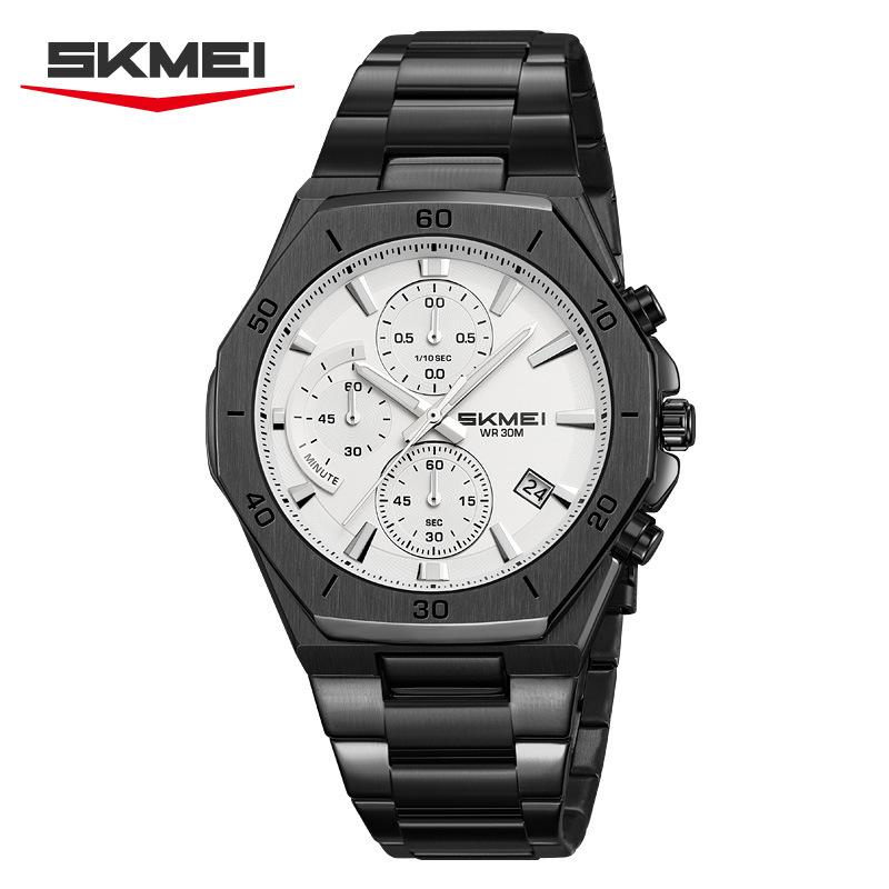 Skmei Men Watch Business Militray Wristwatch 6-Hand Chronograph Quartz Casual Fashion Luxury Relogio Masculino