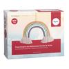 RAYHER Kit macramé Arc-en-ciel 25 x 20 cm - corde coton et laines multicolores, perle bois
