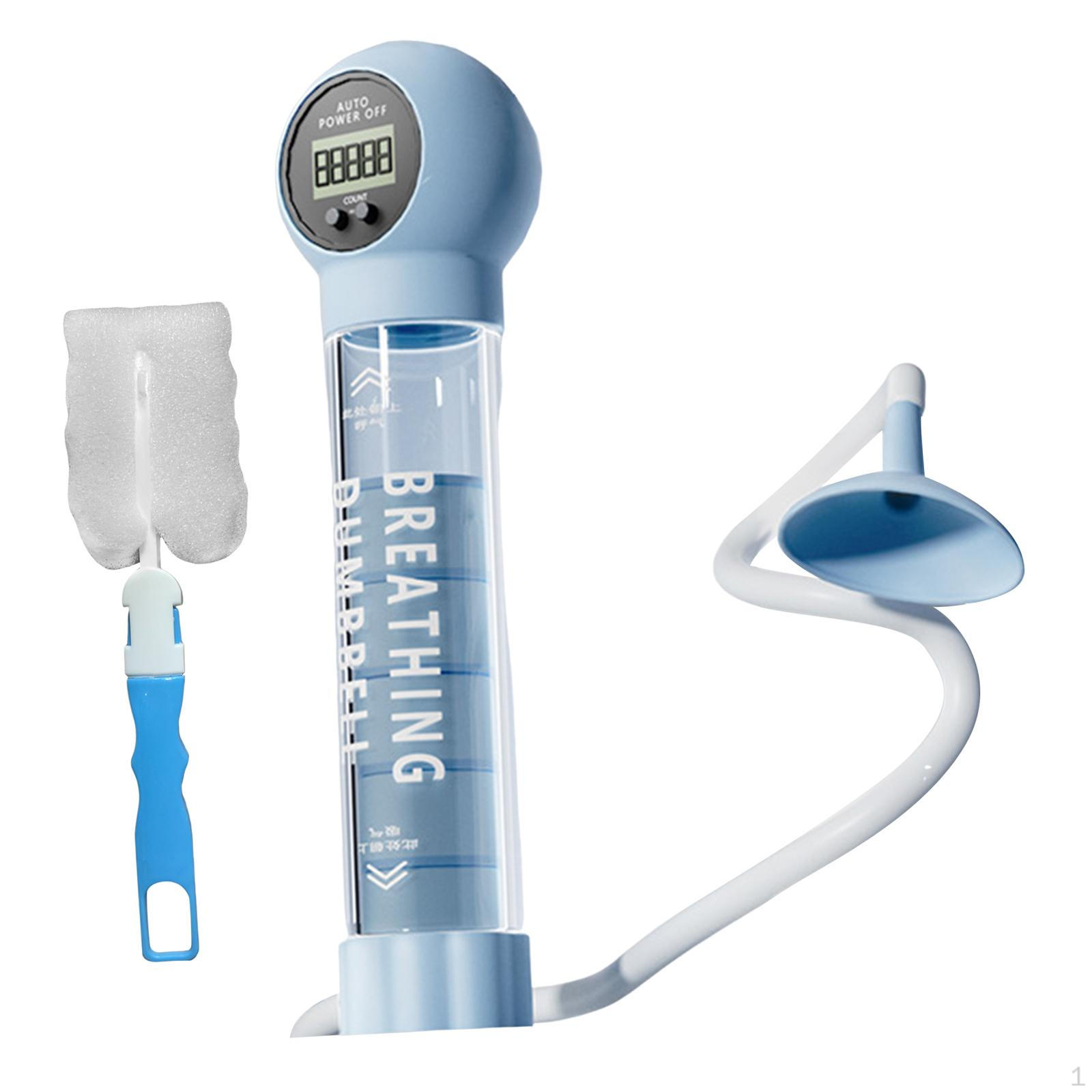 

Тренажер для дыхания гантель Легко чистить Устройство для упражнений для легких Blue