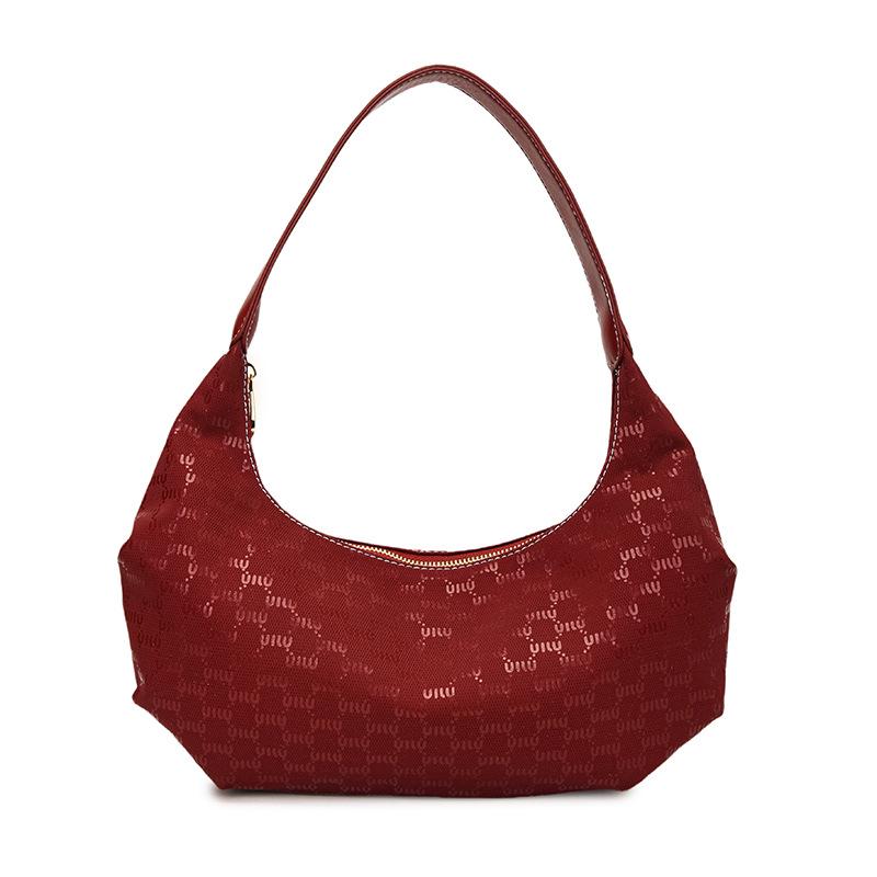 

Плетеная сумочка, ромбовидная модная сумка для поездок, новая ретро повседневная сумка-тоут большой вместимости на плечо под мышкой. красный