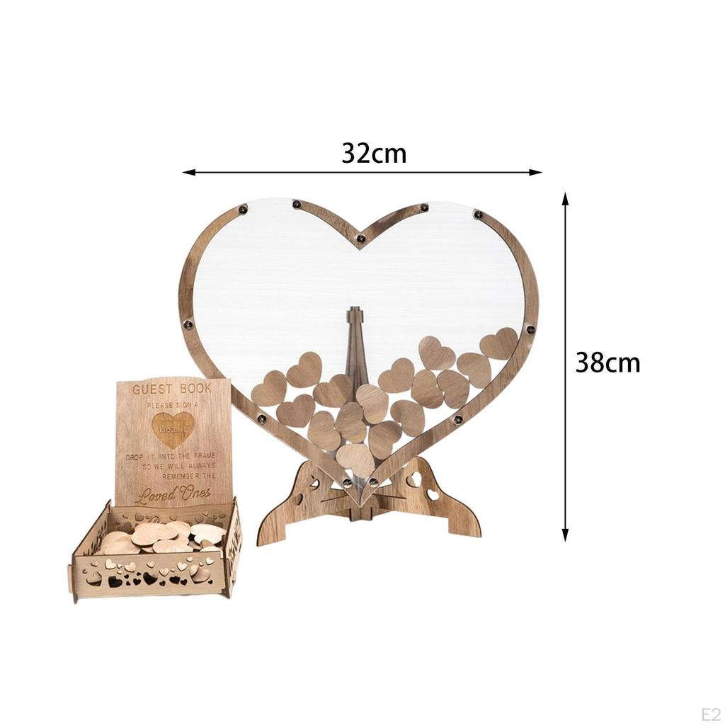 DIY Personalized Wedding Guest Book Special Wooden Guestbook Collection Crafts for Party Anniversary