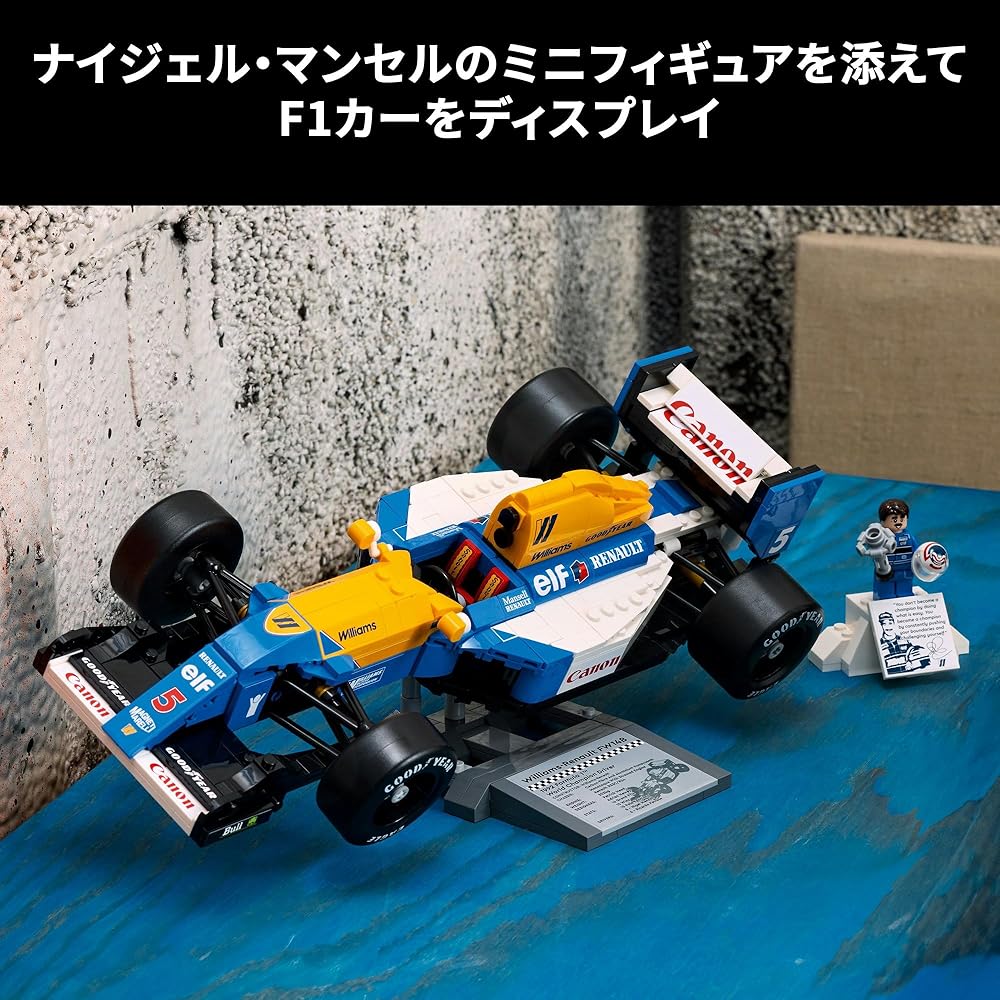 LEGO Icons Williams Racing FW14B Model Kit 540 Pieces Building Blocks Toy for Adults and Kids Vehicle Car Miniature 10353