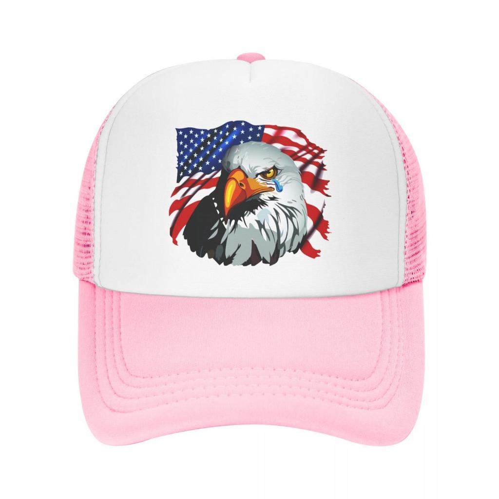 Punk USA American Flag Bald Eagle Baseball Cap Unisex Women Adjustable Trucker Hat Sports Snapback Caps