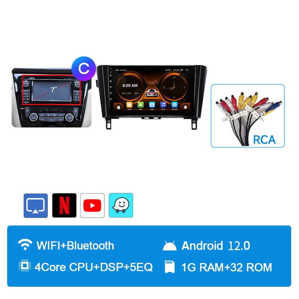 JIUYIN 2 Din Android 12 Car Radio for Nissan Qashqai 2 J11 X-Trail T32 Rogue 2013-2021 Multimedia Player 2Din Carplay Head Unit