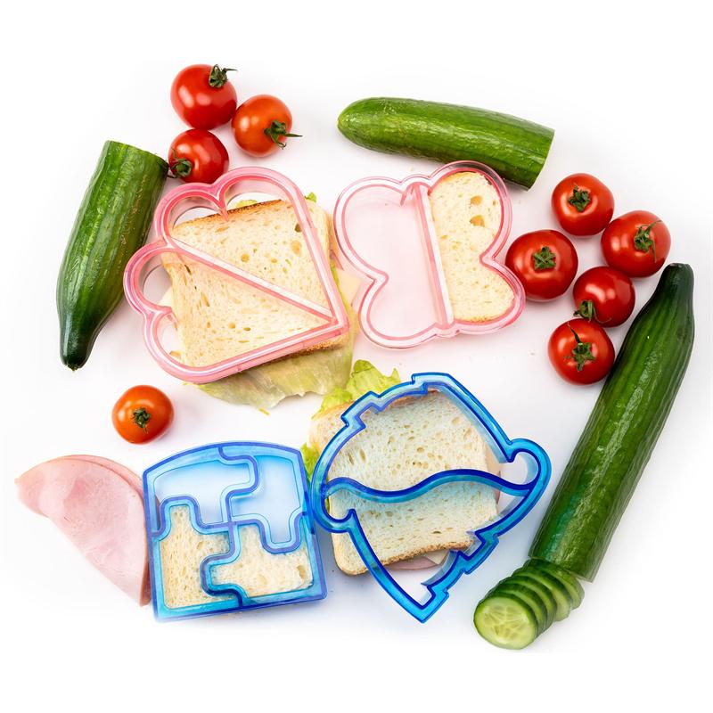 7pcs Set Kids Sandwich Cutter Bread Mold Random Color Sandwich Cutter Cute Shape - Perfect for Bento Lunch Boxes Accessories