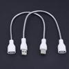 Przedłużacz USB z lampką LED i wentylatorem Zasilacz Adapter Kabel męski na żeński Elastyczny przewód w metalowym oplocie Do lampki biurkowej Lampki nocnej