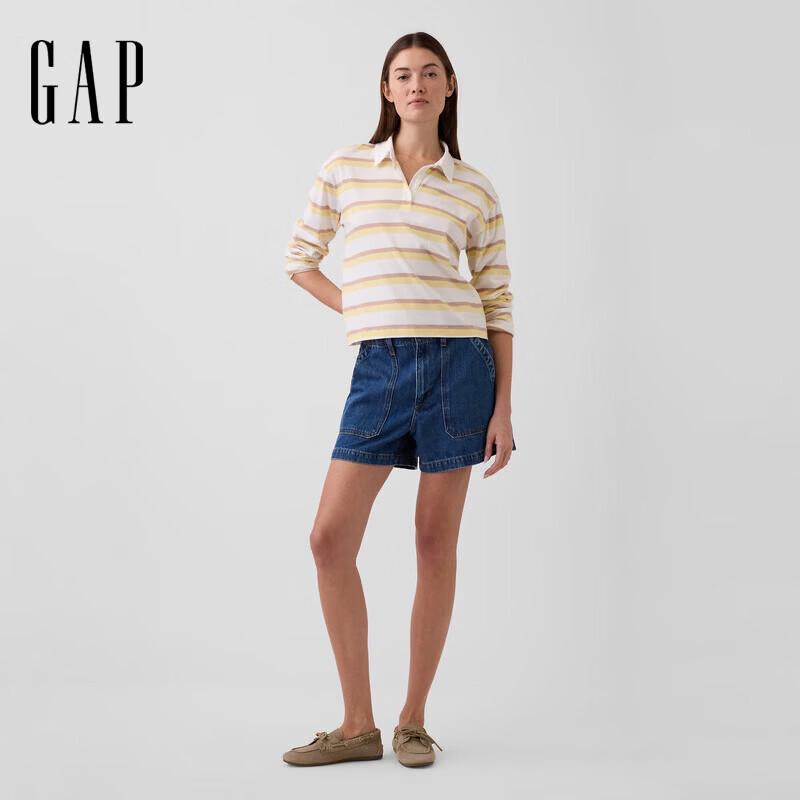 GAP Women's 2026 Spring Cotton Lyocell Blend Large Pocket Denim Shorts