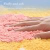 Inyahome Cute Soft Superfine Fiber Flower Floor Mat Bathroom Non Slip Water Absorbent Rug Bath Mat Door Mats Rugs for Entrance