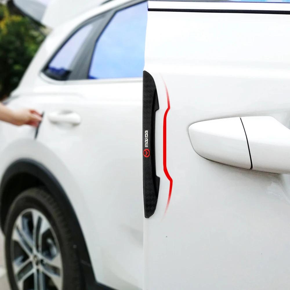 2025 Hot 4PC Car Door Anti-collision Strip Bumper Protection Sticker Rear View Mirror Anti-scratch Parts For Mazda 3 6 7 MS Demi