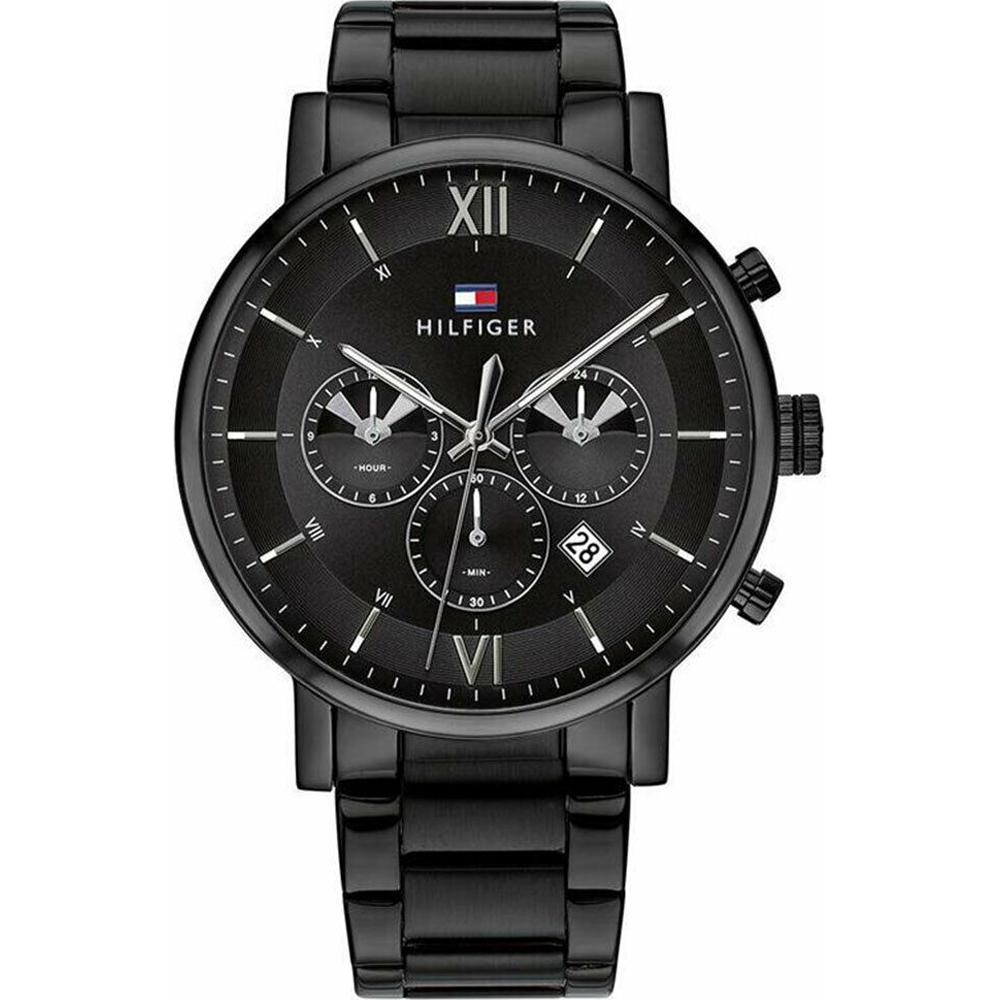 

Tommy Hilfiger Historical Collection Black Dial Black Metal Strap Men s Quartz Watch 1710410 чёрный