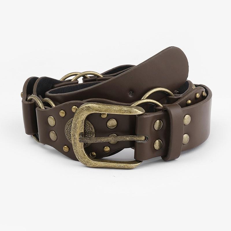 Western Cowboy-style Women's Patchwork Accessories, Alloy Retro Belts, Women's Decorative Skirts, Work Pants, Heavy Industry Wide Belts