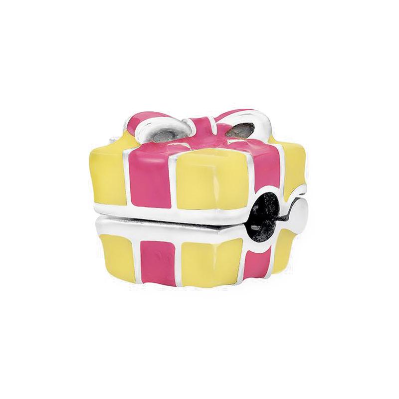 Original Copper Charms Birthday Cakeprint Pendant Beads Fit Bracelets Necklaces Trinket Women Diy Jewelry Gifts