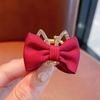 New Cute Bow Hair Clips for Children Rhinestone Rabbit Ears Gold Color Metal Little Hair Clip Girl's Hair Accessories