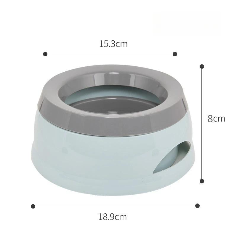 

Pet Water Bowl Anti Spill Automatic Dog Bowl Vehicle Carried Floating Bowl Slow Wate Portable Not Wetting Mouth Cats Dogs Bowl синий