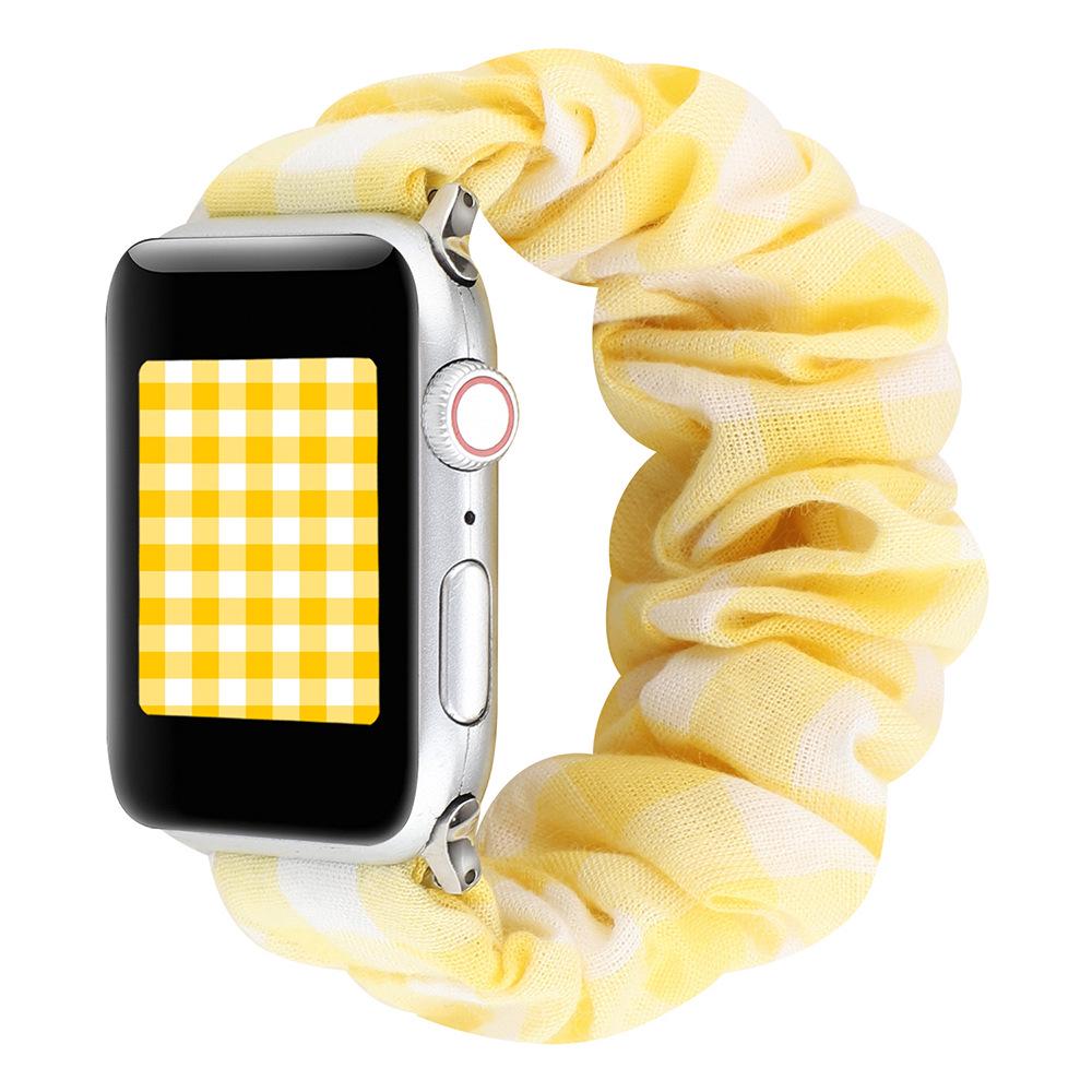 Compatible Apple Watch Scrunchie Band for Series 8/7/6/5/4/3/2/SE - Elastic Intestine Ring Design Wristband