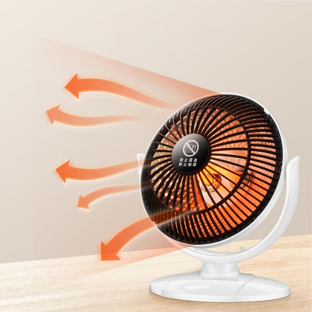 6 Inch Mini Desk Heater 200W Portable Personal Heater Energy Saving Safe Heating Overheat Protection For Office Home, Bedroom