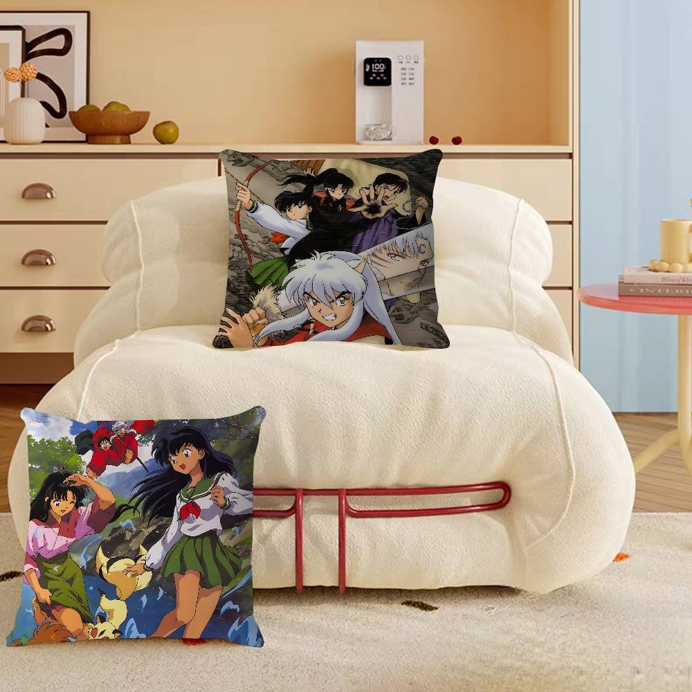 Animation I-Inuyasha Cushion Cover Car Throw Pillow Case For Sofa Car Christmas Gift 40x40cm 45x45cm