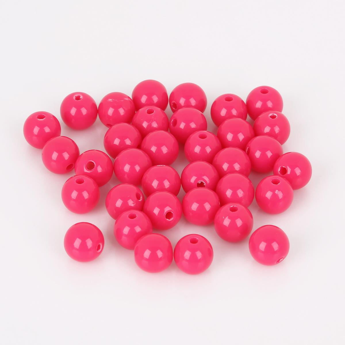 

20-200 шт. акриловые круглые бусины для изготовления ювелирных изделий, аксессуаров для рукоделия 6mm 200pcs фуксия