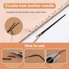 A60zmanual Lacing Threading Needle Leather Craft Tool Steel Needle Leather Steel Needle Leathermay