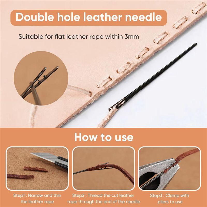 A60zmanual Lacing Threading Needle Leather Craft Tool Steel Needle Leather Steel Needle Leathermay