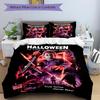 3Pcs Halloween Myers' True Terror Bedding Set Soft Fabric Duvet Cover Pillowcases Home Christmas Xmas Halloween Gift 1 Duvet Cover 2 Pillowcase L1169