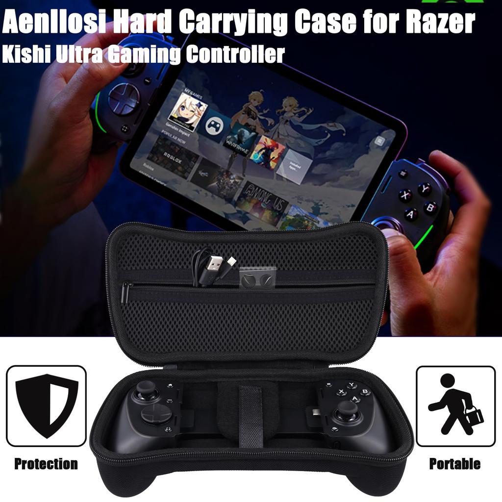 Razer Kishi Ultra/Kishi V3 Pro Game Controller Storage Case, Black - Aenllosi (Case Only)
