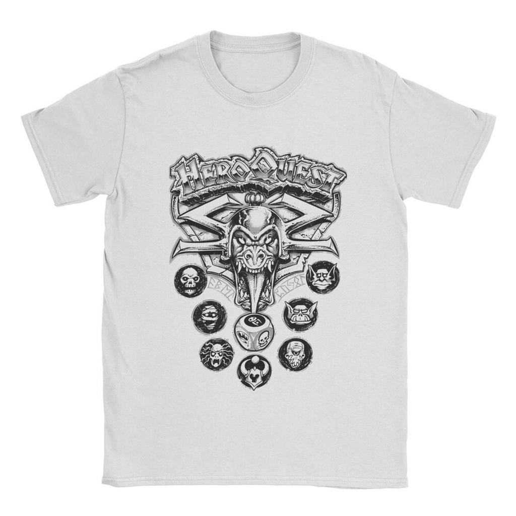 Heroquest Roleplay Game 90s RPG Men T Shirts Cartoon Cool Tees Short Sleeve Crewneck T-Shirt Pure Cotton Printed Tops