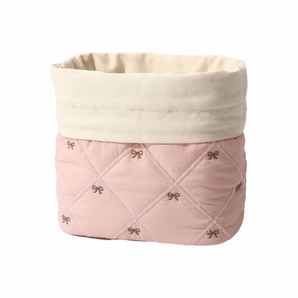 Bowknot Printed Cosmetic Storage Bag Large Capacity Sundries Organizer  Beauty Routine