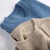 Men's Autumn and Winter Loose Knit Round Neck Base Sweater, Spring Business Casual Sweater
